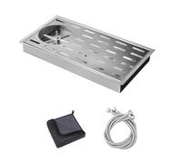 Flush Mount Drip Tray, Pitcher Rinser Cup Washer Glass Cleaning Rinser and Drain, Stainless Steel Small Single Bowl Sink