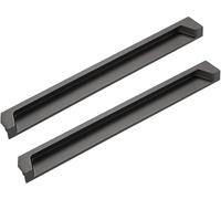 Flush Mount Handle,Sliding Door Handles， Recessed Pulls Concealed Handles Pack of 2 Zinc Alloy Multicolor Multiple Sizes(Grey,288mm/11in)