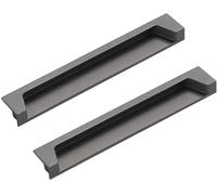 Flush Mount Handle,Sliding Door Handles， Recessed Pulls Concealed Handles Pack of 2 Zinc Alloy Multicolor Multiple Sizes(Grey,192mm/7.5in)