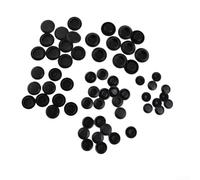 Flush Mount Hole Assortment Kit for Auto Body Sheet Metal - 60-Piece Plastic Trim Set with Depressed Center & Flush Types, Fits 1/2", 3/4", 3/8", 7/8" Holes