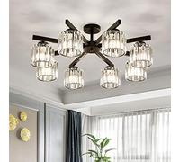 Flush Mount Lamp Entryway Lights Dining Bedroom Kitchen Gold Lightings K9 Crystal Chandelier Iron Ceiling Fixture for Living Room, Hallway Interesti