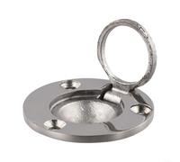 Flush Mount Lifting Ring Pull Handle Boat Hatch Latch Crafted from Marine Grade 316 Stainless Steel, Suitable for Various Hatch and Door Applications (50 * 50MM)