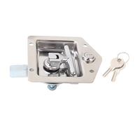 Flush Mount Lock Stainless Steel T Shaped Handle Latch Lock with 2 Keys Secure Locking for Car Door Cabinet Toolbox RV Trailer Heavy Duty Durable Construction