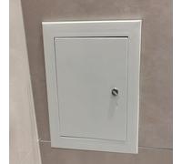 Flush Mount Metal Access Panel, Metal Service Manhole Door for Indoor and Outdoor Use Opening Flap Lockable Loft Door with Keys(8x20in/20x50cm)
