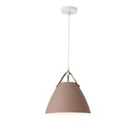 Flush Mount Pendant Lights, Modern Home Decoration Chandelier, Fashion Design Single Head Hanging Lamp with Color Metal Shade, Ceiling Lighting Fixture for Bedroom, Hallway, Living Room(Chocolate)