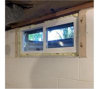 Flush Mount Playhouse Windows That Open, Replacement Basement Windows 32x14/16/18/20, 30 X 12/16, Bathroom Outside Shower Sliding Windows with Screen(WxH 46x18in/115x45cm)