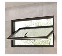 Flush Mount Rectangle Metal Window, 360° Rotatable Tempered Glass with Handles for Bathroom Kitchen Living Room, Easy Installation, Durable Design