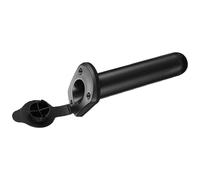 Flush Mount Rod Holder with Protective Cap Single Rack Black | ABS and Rubber Build, Stable Placement, Easy Installation, for Canoe Use on Lakes and Reservoirs