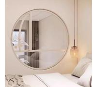 Flush Mount Round Glass Window 360° Rotating Design Casement Window for Bathroom Living Room & Kitchen Décor White Finish 100cm/39in - Stylish Home Improvement