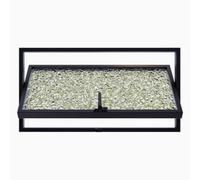 Flush Mount Sash Window with 360° Rotatable Ventilation, Tempered Glass for Garage and Office