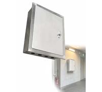 Flush Mount Stainless Steel Electrical Enclosure, Waterproof Outdoor Recessed Meter Box for Home Use, Durable Wall Recessed Panel Box, 201 Material, 80x60x16cm
