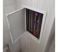 Flush Mount Wall Access Door Panel, 6 8 10 12 14 16 18 20 22 24 26 28 in Inspection Door, Waterproof Access Hole Cover for Shower Bathtub(White,200x150mm(8x6in))