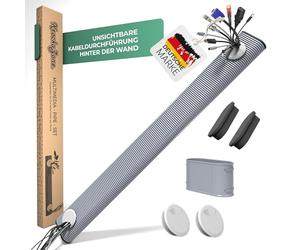 Flush-Mounted cable Duct Set, Oval Multimedia Tube, Invisible TV Guide, Hiding cable Behind the Wall, Electric Installation Tube, 1.1 m Long