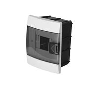 Flush Mounted Consumer Unit 1 Row for 4 Modules 104x140x173 mm, White ABS Electrical Distribution Box IP40 - Indoor Circuit Breaker Enclosure for Home, Garage, Office - Horoz Electric