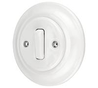Flush-mounted Porcelain Retro, Switch, Toggle Switch, All-in-One, Series PR1 white