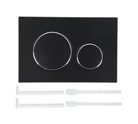 Flush Plate,Dual Flush Toilet Flush System with Flush Lever Fits for Geberit Sigma 20 UP300 & 320 Series Toilet Tlush System Replacement (Matte Black with Silver Ring)
