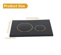 Flush Plate,Dual Flush Toilet Flush System with Flush Lever Fits for Geberit Sigma 20 UP300 & 320 Series Toilet Tlush System Replacement (Matte Black with Gold Ring)