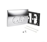 Flush Plate for Geberit Delta21, for UP100, UP172, UP182 (Mirror Plating) | Elegant Toilet Tank Panel, ABS Plastic Push Button, Easy Installation, Smooth Surfaces for Cleaning, Modern Bathroom Fixture