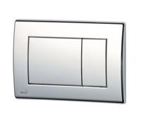 Flush plate for wall-hung toilets, Chrome polished (m271)