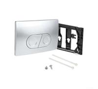 Flush Plate Toilet Flush Button for Geberit Delta21(Matte Silver) | Toilet Push Button Flush Replacement Sl BS Dual Flush Panel Designed, Fits For Geberit Delta21 UP100 UP172 UP182 Models