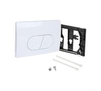 Flush Plate Toilet Flush Button for Geberit Delta21(White) | Toilet Push Button Flush Replacement Sl BS Dual Flush Panel Designed, Fits For Geberit Delta21 UP100 UP172 UP182 Models