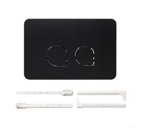 Flush Plate with Separate Full and Reduced Flush Controls for Geberit UP300 UP320 and For All Cisterns (Black)