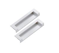 flush pull handle,recessed door handles, Recessed Handle Zinc Alloy Mobile Door Cabinet Pulls Concealed Sliding Door Handle Fashionably with Screw(Blackhole Distance 128mm) ( Color : White , Size : Ho
