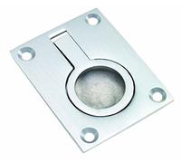 Flush Ring Pull Handle 38mm x 50mm - Polished Chrome by Jedo