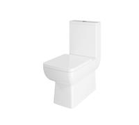 Flush To Wall Close-Coupled Toilet Soft-Close Seat - White