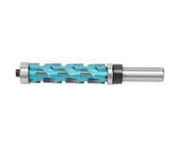 Flush Trim Spiral Router Bit Double Bearing Template Pattern Bit, 1/2 Inch Shank Carbide Router Bit, 3/4 Inch Cutting Diameter for Woodworking, Precision Trimming with Stable