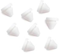 Flush Type Hole Plugs,10pcs Silicone Rubber Caps T-Hole Plug Conical Buckle Round Sealing Cover with Clamping Groove(Transparent,8mm)