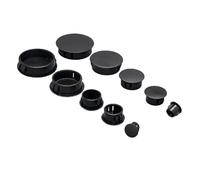 Flush Type Round Hole Plugs， Nylon Hole Plugs Black White 5.0-75mm Pack Of 2 10 Or 50 pcs(Black,HP-75-10 PCS)