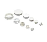 Flush Type Round Hole Plugs， Nylon Hole Plugs Black White 5.0-75mm Pack Of 2 10 Or 50 pcs(White,HP-11-2 PCS)