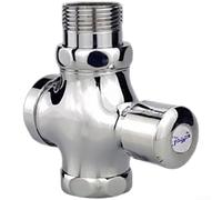 Flush Valve, Brass Delayed Press with 3-7 Second Timer Chrome Plated Automatic Shut-Off for Urinal Squat Toilet Water Saving(C)