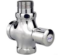 Flush Valve, Brass Delayed Press with 3-7 Second Timer Chrome Plated Automatic Shut-Off for Urinal Squat Toilet Water Saving(D)