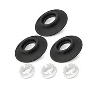 Flush Valve Seal, 3 Pack Black Ideal Standard Flush Valve Seal fit for Armitage Shanks SV01967, Toilet Cistern Seal Replacement Kit with Replacement Clip for Leakproof Flush Valves