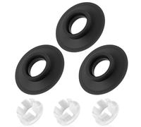 Flush Valve Seal SV01967, Compatible with Ideal Standard Toilet Cistern, Replacement Flush Valve Seal and Clip for Armitage Shanks (3 Set, Black)