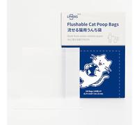 Flushable Cat Poop Bags, 100 Count Flushable Cat Litter Bags，Made from Water-Soluble Paper，Plastic-Free & Toilet Safe, Use Together with flushable cat litter (100)