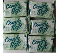 Flushable Toilet Wipes 6 x 50 Sheets (300) with Aloe Vera | Plastic Free, Dermatologically Tested | Gentle Personal Hygiene Wipes