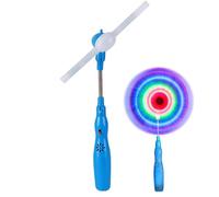 Flushing Windmill - LED Spinner Toy, Luminous Rotating Toy, Robust Construction with Music Function and Colourful Design, Performance Item for Nighttime Groups