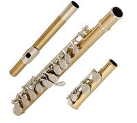 flute 16 Close/Open Holes Flute C Key Flute Cupronickel Golden Silver Key Transverse Flute With E Key Accessories