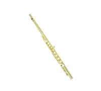 Flute 16 hole C key flute gold plated instrument with handbag leather box cleaning cloth accessories
