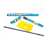 Flute 16 Hole Closed C Key Nickel Plated Copper Ocean Blue