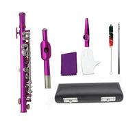 flute 16-hole Closed-hole Flute In C Key Flute With E Key Exquisite Piccolo Piccolo Is Suitable For Beginners To Practice Playing (Color : F2 nine red piccolo)