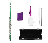 flute 16-hole Closed-hole Flute In C Key Flute With E Key Exquisite Piccolo Piccolo Is Suitable For Beginners To Practice Playing (Color : B4 Green)