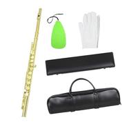 flute 16 Hole Flute Gold Plated C Key Flute Instrument With Handbag Box Wipe Cloth Parts