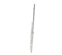 Flute 16-hole Open And Closed Dual-use Curved Flute With E Key For Beginners White Copper And Silver Plated