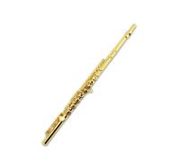 Flute 16 Hole Open Copper Material Gold Plated Flute Instrument Playing Transverse Flute