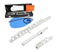 Flute 16 Holes Silver Flute Close Key Add The E Key Flute For Beginner Flute