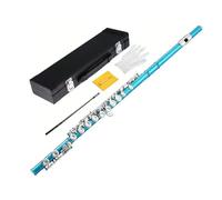 Flute 16 Key C Flute Cupronickel Body Offset Key Design Comfortable Grip Consistent Sound Suitable for Adult Beginners School Bands Performance Classroom Training, color to 1